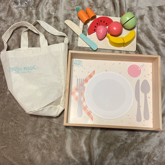 Wooden fruit cutting set - Picture 3 of 4